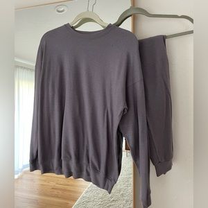 Alo Muse Sweatpant and Pullover in Purple Dusk